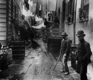 One of my favorite research images, "Bandit's Roost," used for back alley inspiration